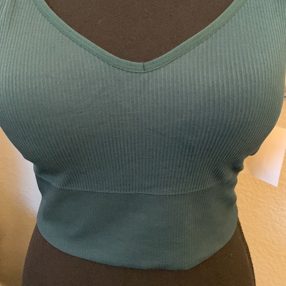 Zella Ribbed Slate Blue Sports Bra - Picture 2 of 3